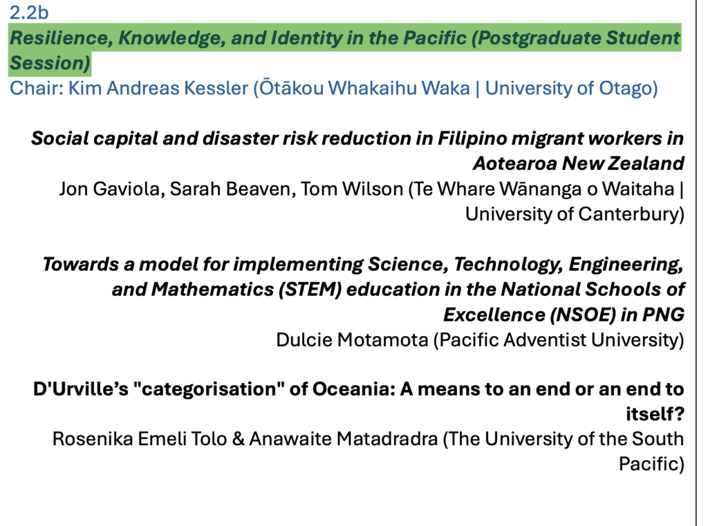 Resilience Knowledge and Identity in the Pacific - Chair Kim Andreas Kessler